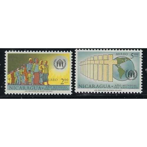 Nicaragua C452-53 1961 World Refugee Year (fe9402)
