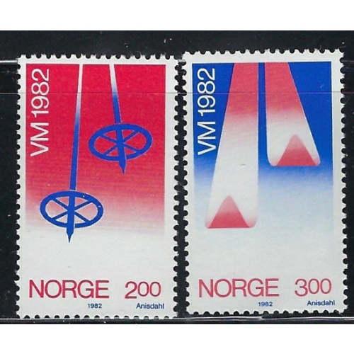 Norway 798-99 MNH 1982 Skiing (fe9524)