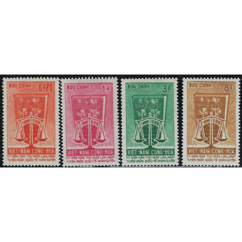 South Vietnam 223-26 MNH 1963 Human Rights (ha1081)