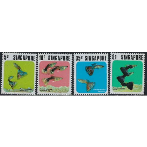 Singapore 206-09 MH 1974 Tropical Fish (ha1094)