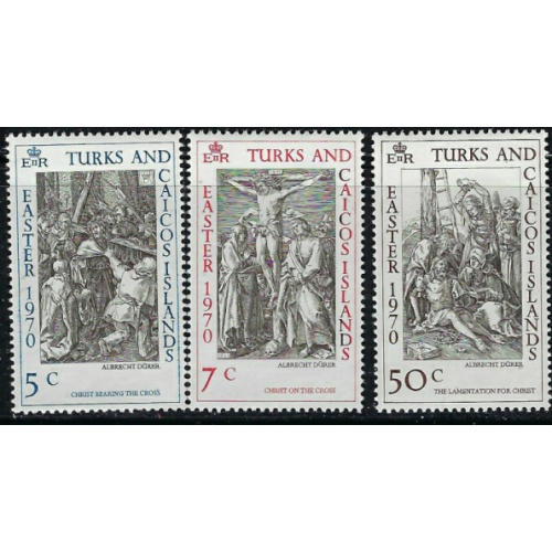 Turks and Caicos 202-04 MNH 1970 Easter (ha1112)