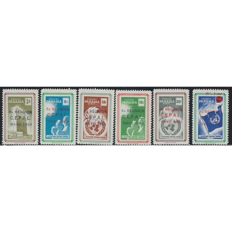 Panama 425-26;C218-21 MNH 1959 overprinted set (ha1128)