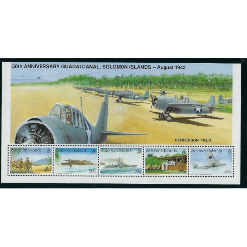 Solomon Is 727 MNH 1992 Anniversay of the Battle of Guadacanal (ha1196)