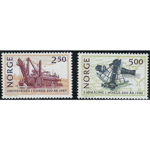 Norway 869-70 MNH 1985 Ship Navigation (ha1289)