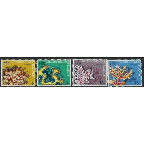 Gilbert and Ellice 199-202 MNH 1972 Corals (ha1478)