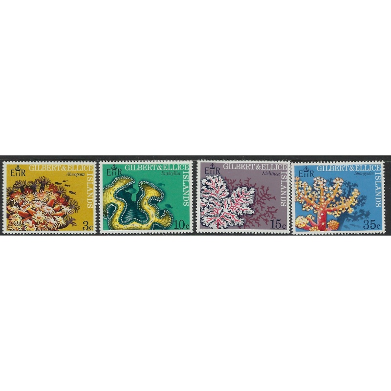 Gilbert and Ellice 199-202 MNH 1972 Corals (ha1478)