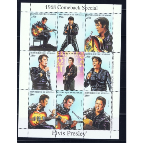 Senegal 1350 MNH 1998 Elvis Presley sheet of 9 (ha1520)