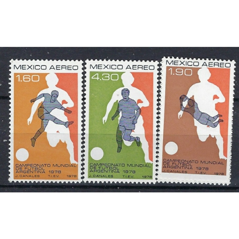 Mexico C565-67 MNH 1978 Soccer (mm1067)