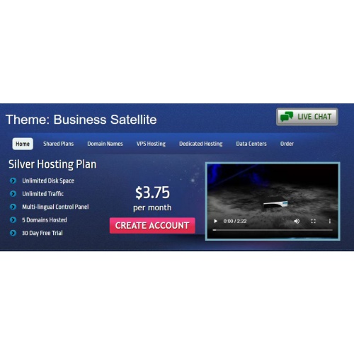 Affiliate Webhosting Seller Site with Bus Satellite Theme 15 and FREE WP Hosting