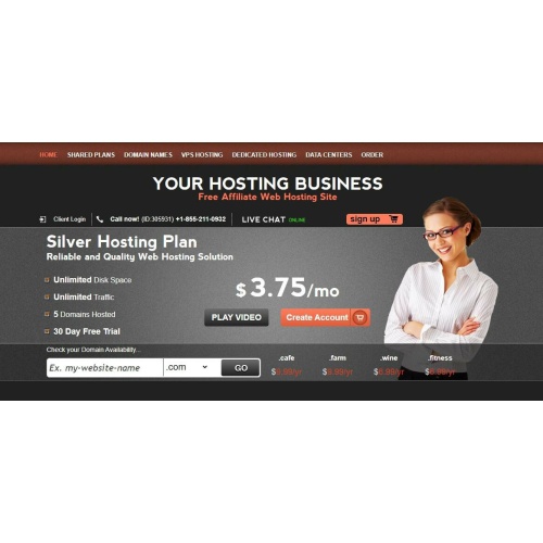Affiliate Webhosting Seller Site with Hosting Zen Theme and FREE WP Hosting