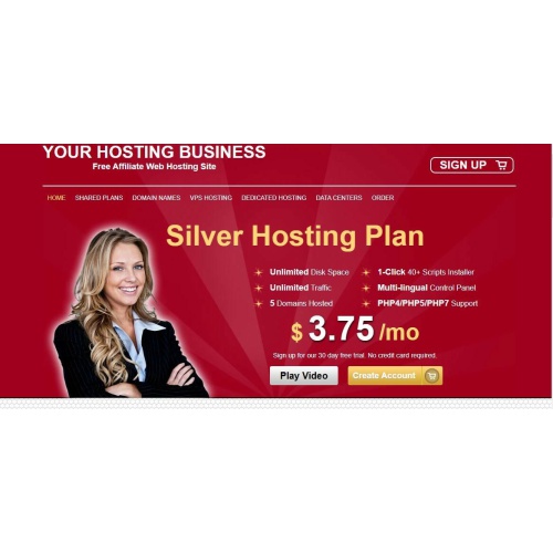 Affiliate Webhosting Seller Site with Simple Honeycomb Theme and FREE WP Hosting