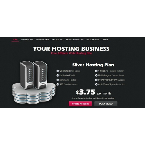 Affiliate Webhosting Seller Site with Contrast Theme and FREE WP Hosting