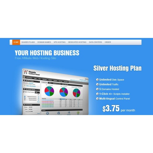 Affiliate Webhosting Seller Site with Feature Hosting Theme and FREE WP Hosting