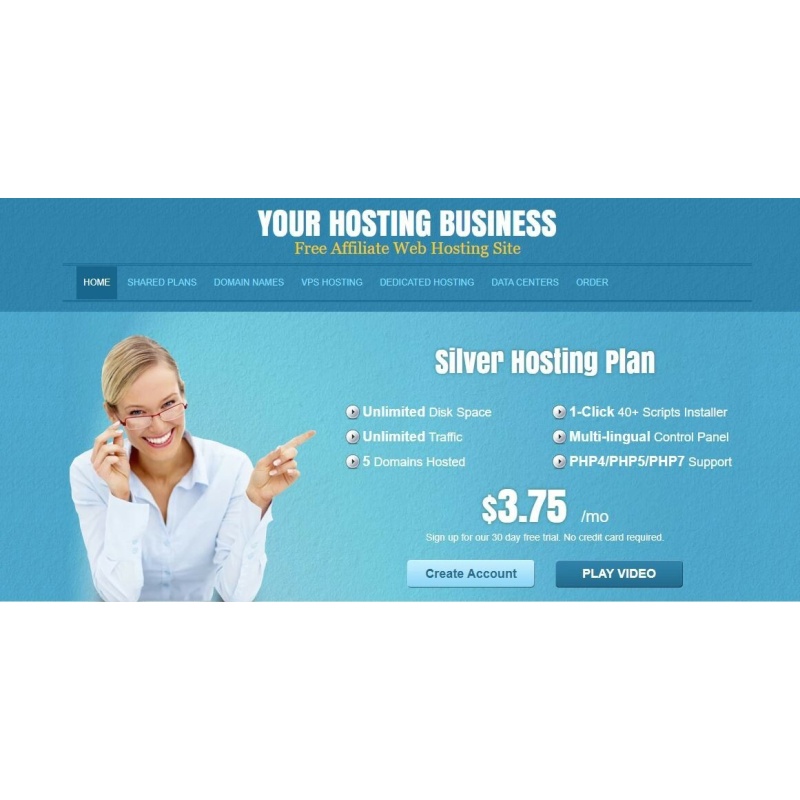 Affiliate Webhosting Seller Site with Smart Hosting Theme and FREE WP Hosting!