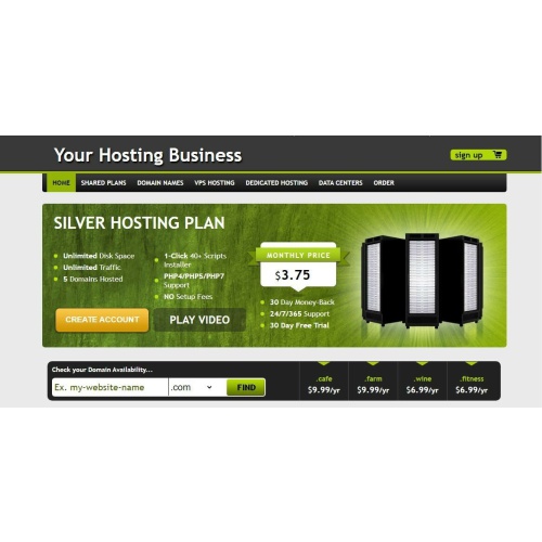 Affiliate Webhosting Seller Site with Pro Hosting Theme and FREE WP Hosting