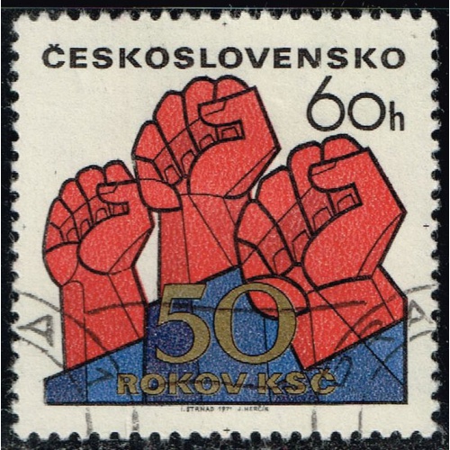 Czechoslovakia #1756 Raised Fists; CTO |CZE1756-01