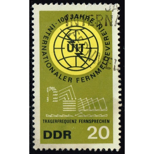 Germany DDR #771 ITU Centenary; CTO |DDR0771-03