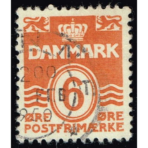 Denmark #224C Numeral; Used |DEN0224C-05XRS