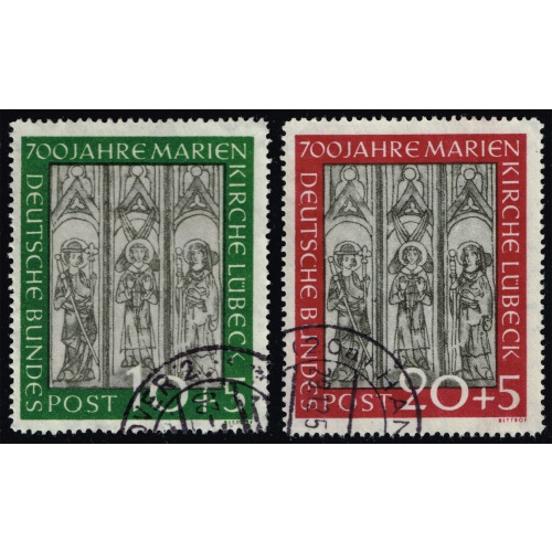 Germany #B316-B317 Frescoes from Marienkirche Set of 2; Used |DEUB0317set-01XDP