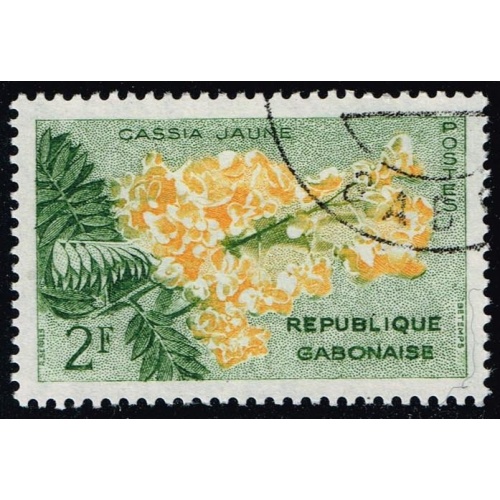 Gabon #156 Yellow Cassia Flower; CTO |GAB0156-01XRS
