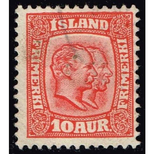 Iceland #76 Kings Christian X & Frederik VIII; Used |ICE0076-01