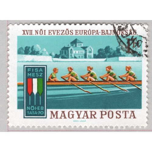 Hungary  Used Rowing boat blue   (BP85405)