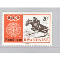 Rwanda  Unused Horse and rider orange 20   (BP85419)