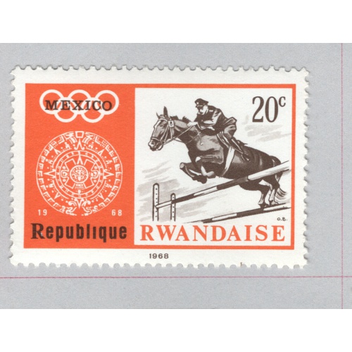 Rwanda  Unused Horse and rider orange 20   (BP85419)