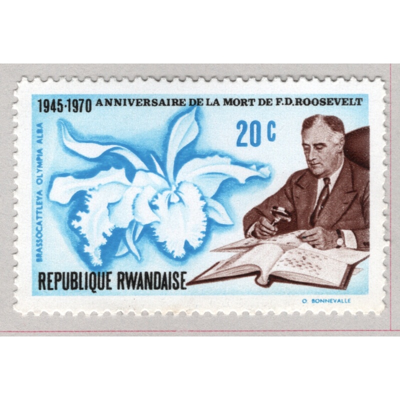 Rwanda  Unused FDR collecting stamps blue 20   (BP85421)