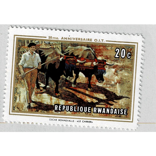 Rwanda Painting oxen 20 Unused (BP86814)