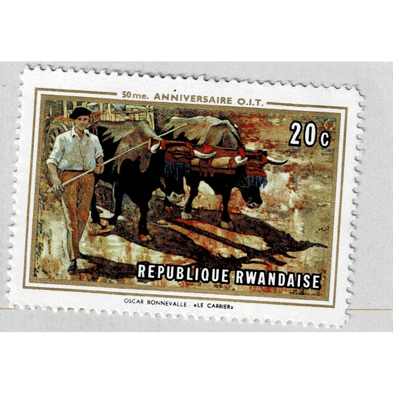 Rwanda Painting oxen 20 Unused (BP86814)