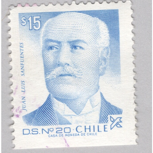 Chile  Used Man blue 15   (BP86917)