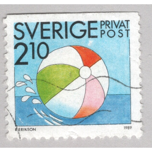 Sweden  Used Beach ball blue 210   (BP86924)