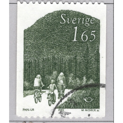 Sweden  Used Bicycle riders green 165   (BP86926)