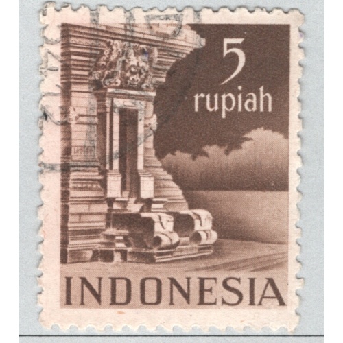 Indonesia  Used Temple brown 5   (BP86928)