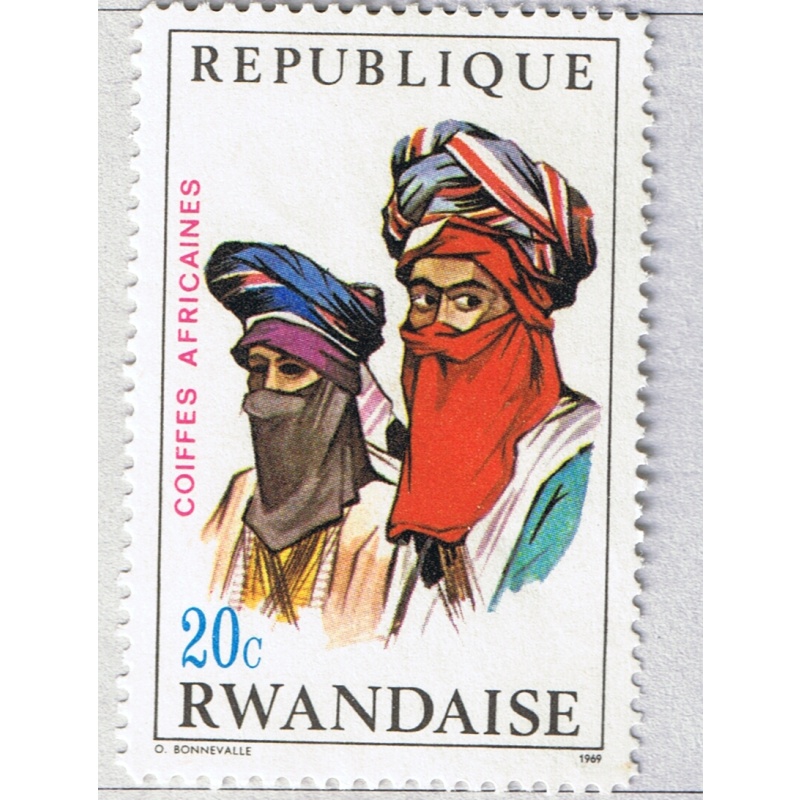 Rwanda  Unused Two men with face masks and hats 20   (BP87416)