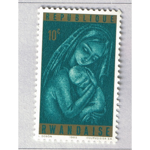 Rwanda  Unused Mary and child green 10   (BP87417)