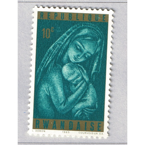 Rwanda  Unused Mary and child green 10   (BP87418)