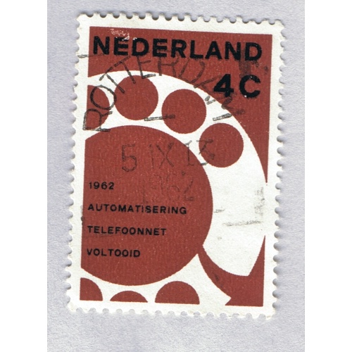 Netherlands  Used Rotary phone red 10   (BP87425)