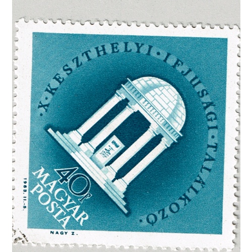 Hungary Used Coliseum teal 40  (BP88002)