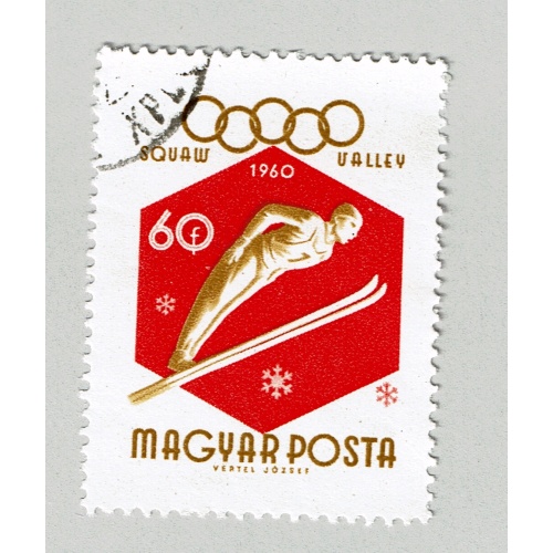 Hungary Used Skier Red 60  (BP88014)