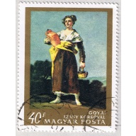 Hungary Used Painting peasant women multi colored 40  (BP88101)