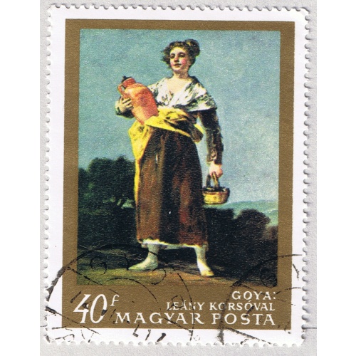 Hungary Used Painting peasant women multi colored 40  (BP88101)
