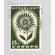 Netherlands  Used Europa flower green 15   (BP88405)