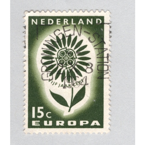 Netherlands  Used Europa flower green 15   (BP88405)