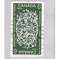 Canada  Used Globe green 6   (BP88410)