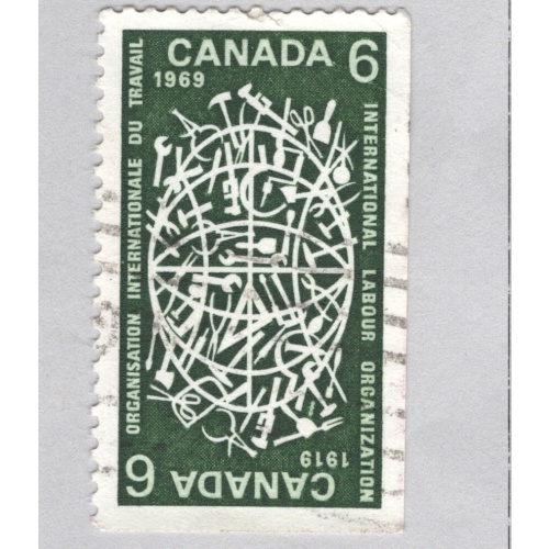 Canada  Used Globe green 6   (BP88410)