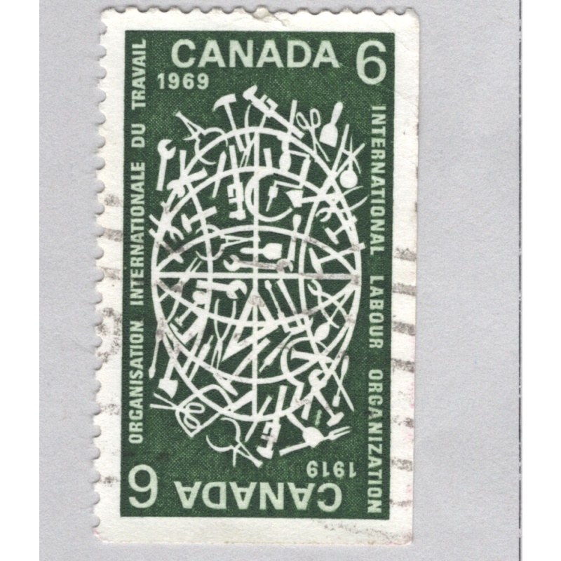 Canada  Used Globe green 6   (BP88410)