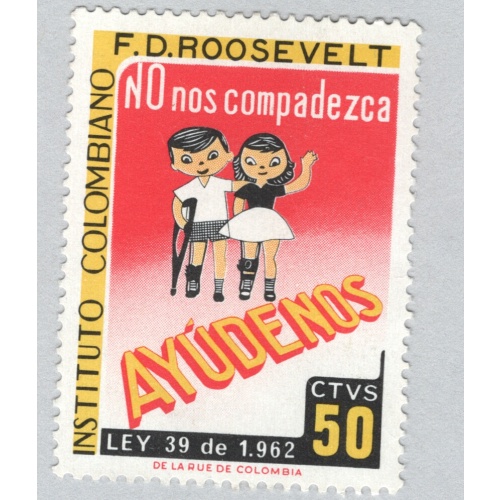 Colombia  Used Franklin Roosevelt orange 50   (BP88411)