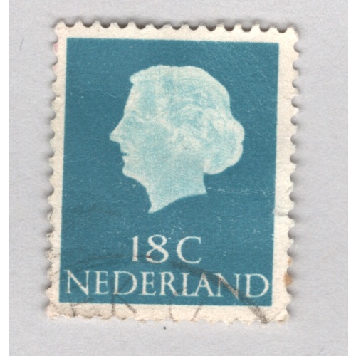 Netherlands Used Queen Juliana teal 18   (BP88505)